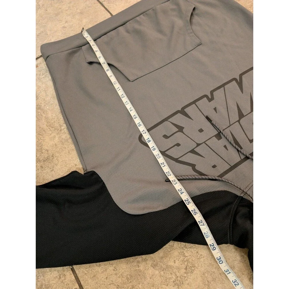 Star Wars Men’s Hoodie XL Gray Black Pullover Sweatshirt Logo Hooded Jumper - Picture 2 of 9